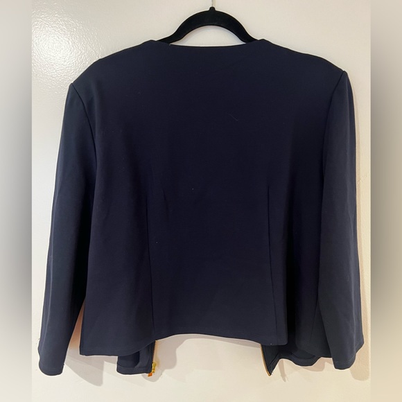 PHILOSOPHY ZIP UP SWEATER W/shoulder pads - Picture 8 of 8